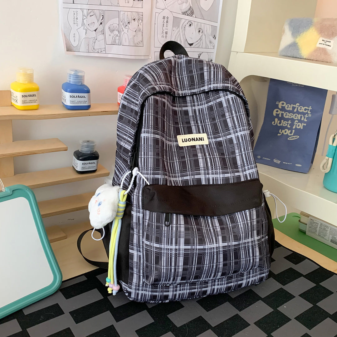 Chic Checked Casual Backpack Stornfield