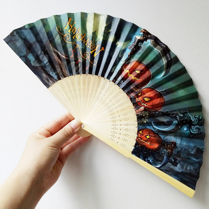 Women's Halloween costume fan with unique lettering Stornfield