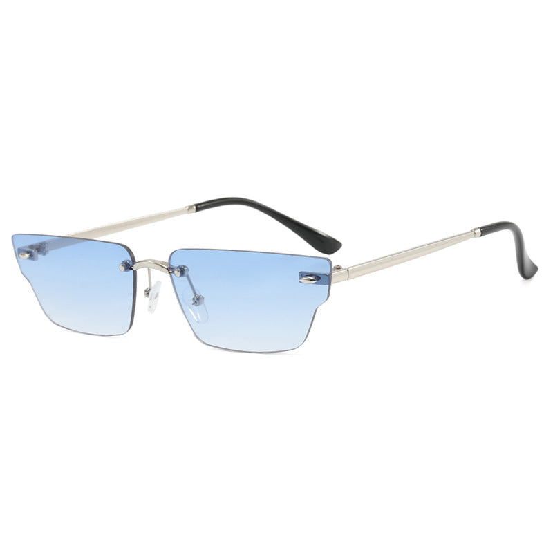 Women's geometric sunglasses with delicate frame and transparent lenses Stornfield