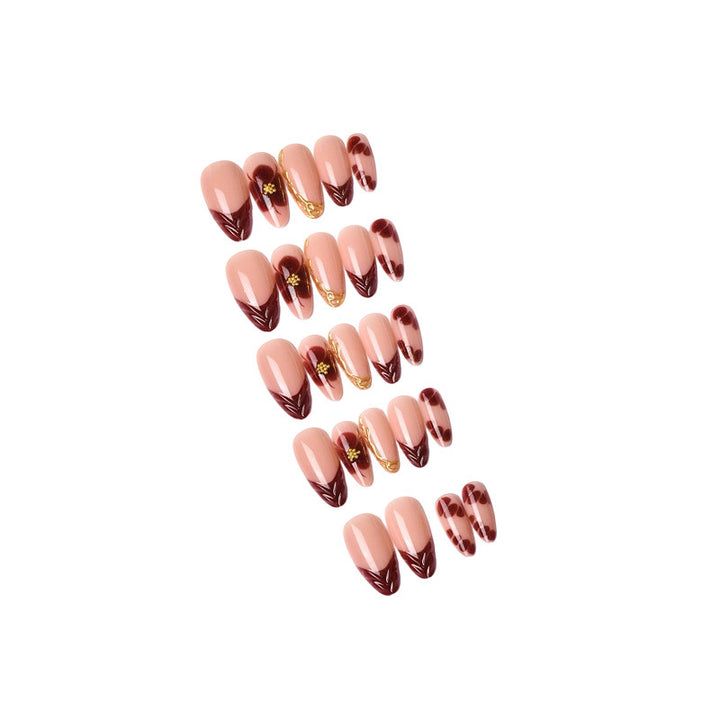 Artistic Floral Press-On Nail Set Stornfield