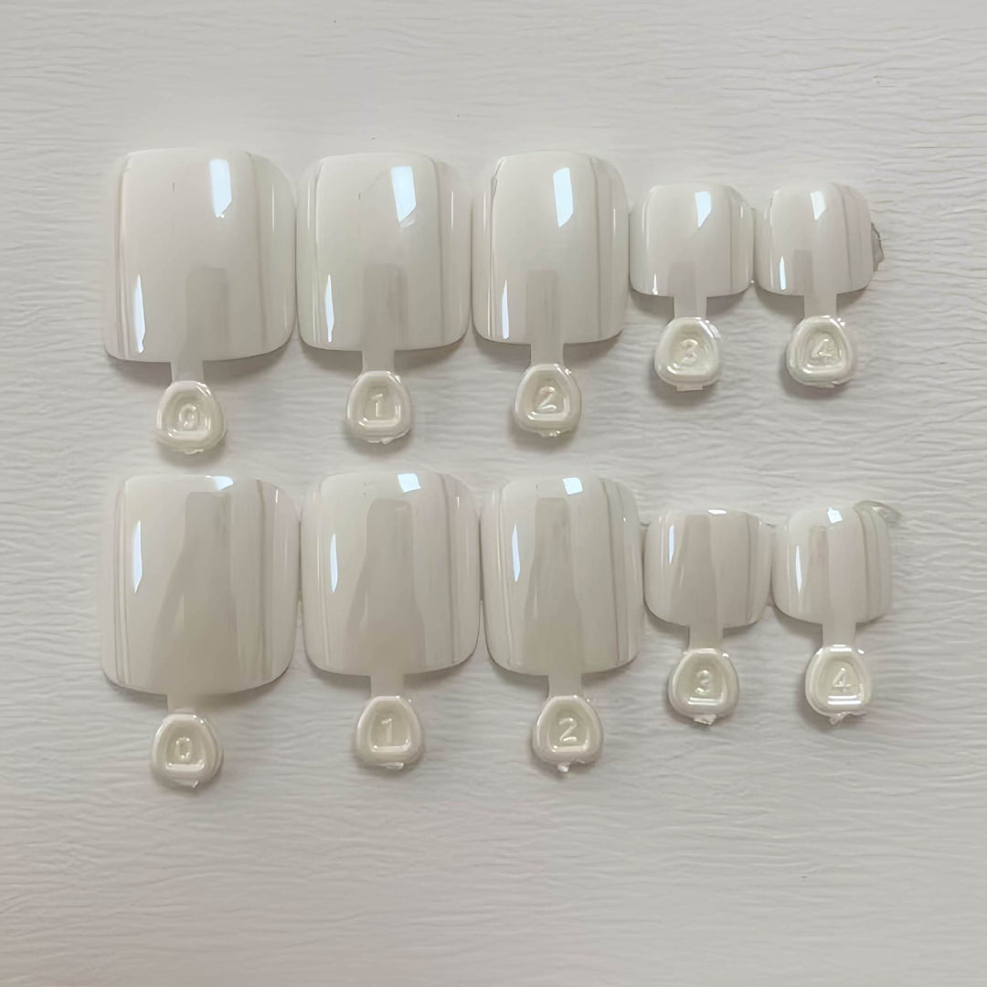 Premium Glossy Rectangle Press-On Nail Set Stornfield