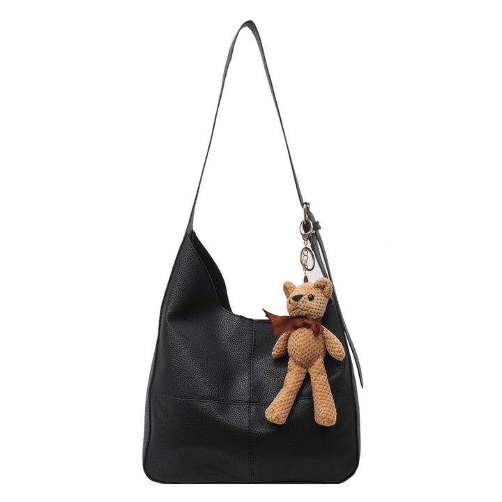 Leather Handbag with Teddy Charm