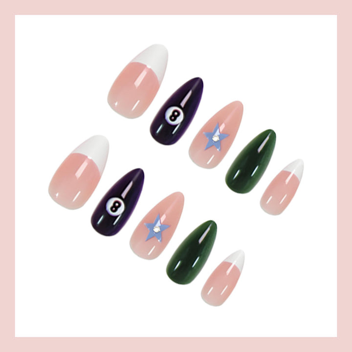 Artificial nail set with creative designs and elegant accents Stornfield