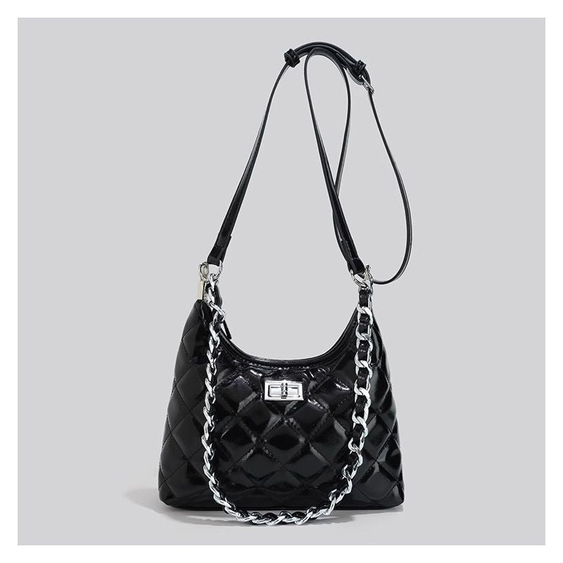 Quilted Chain-Handled Shoulder Bag Stornfield