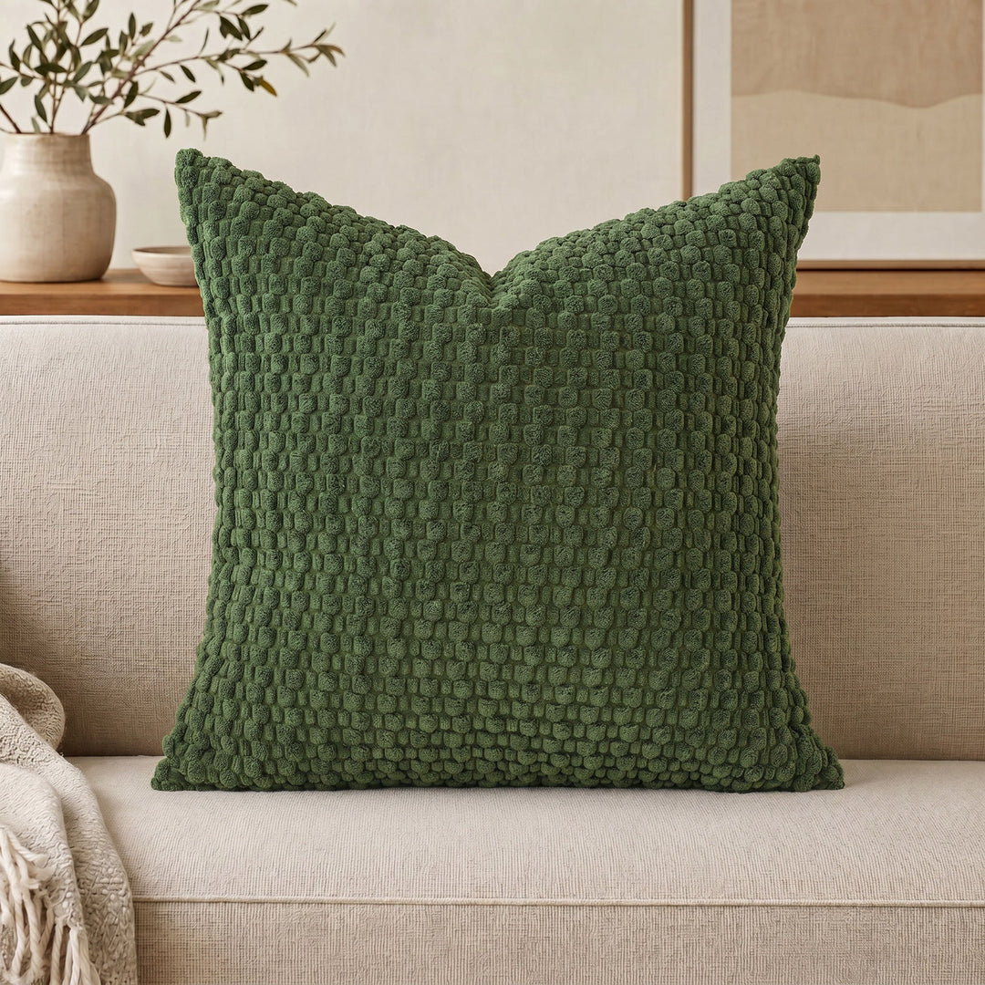 Decorative Textured Chenille Throw Pillow Cover