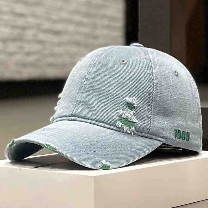 Unisex Distressed Denim Baseball Cap Stornfield