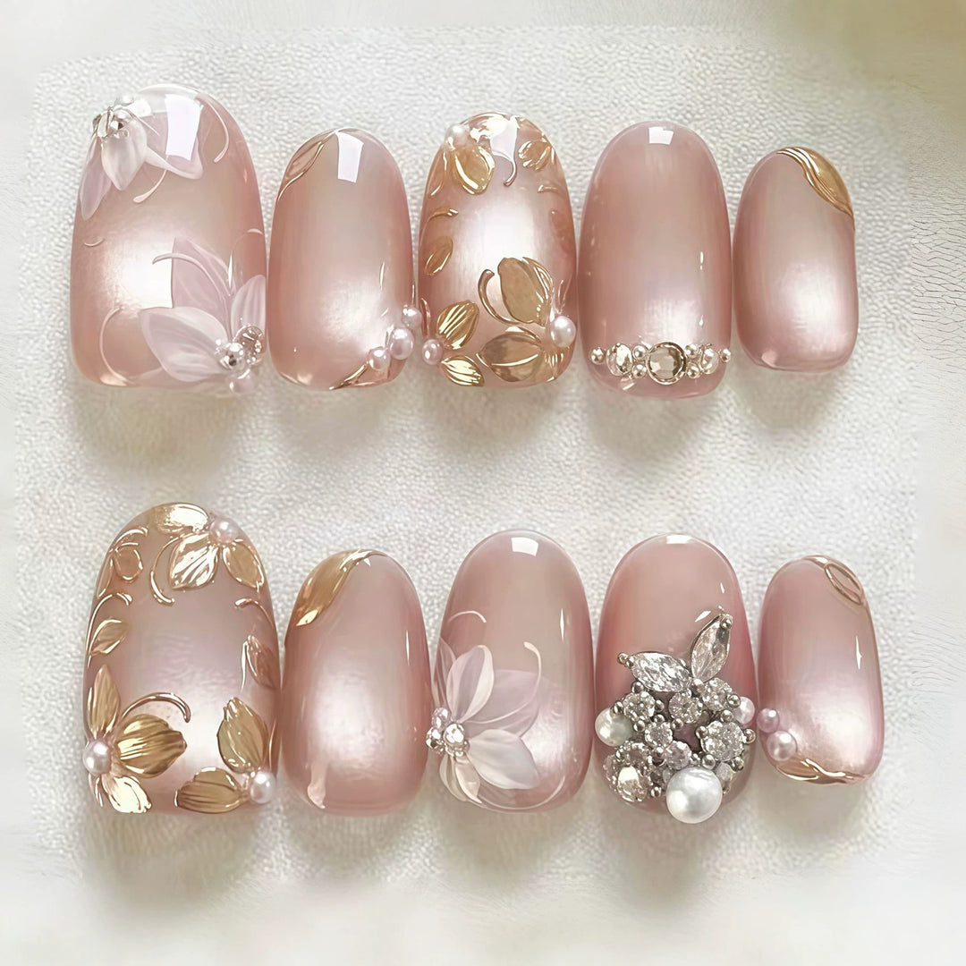 Premium Decorative Press-On Nail Set 1790745392