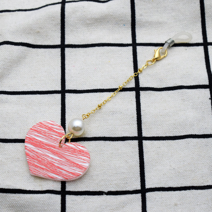 Heart-Shaped Eyewear Chain with Pearl Accents Stornfield