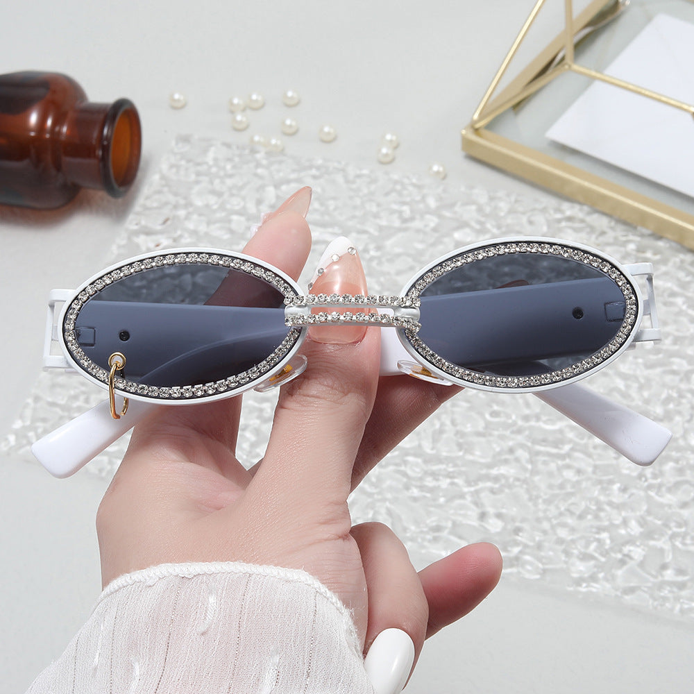 Women extravagant fashionable sunglasses with rhinestone-adorned frame Stornfield