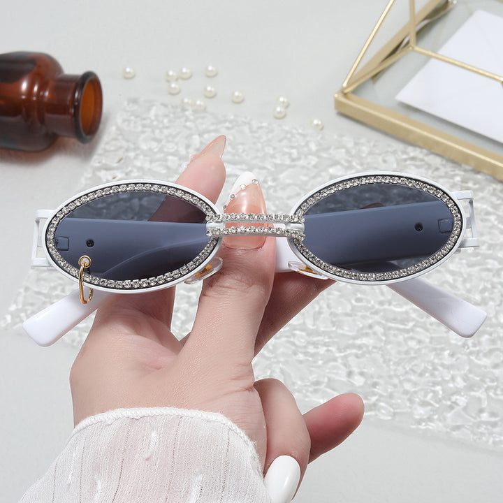 Women extravagant fashionable sunglasses with rhinestone-adorned frame Stornfield