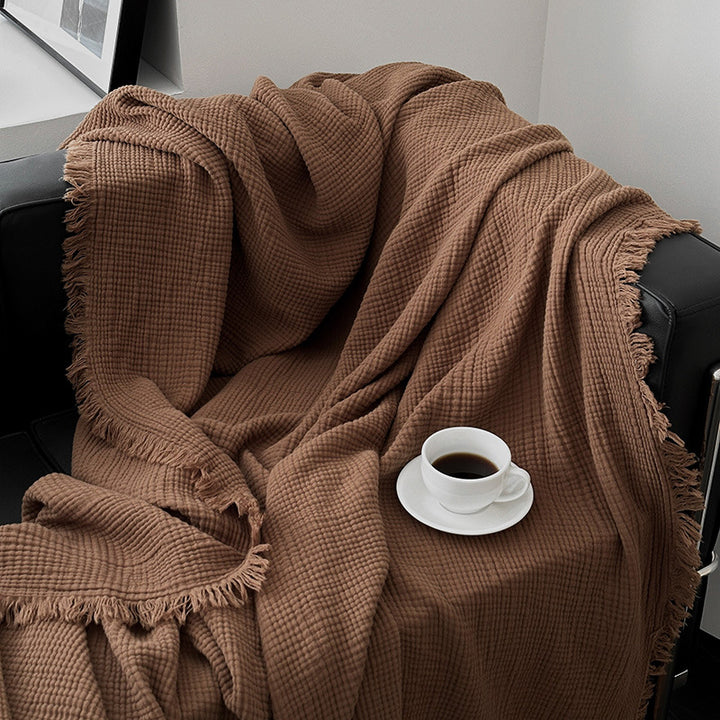 Women's cozy waffle textured blanket Stornfield