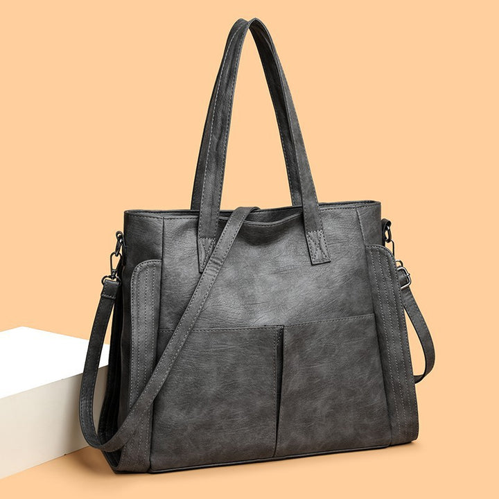 Sleek Leather Structured Tote
