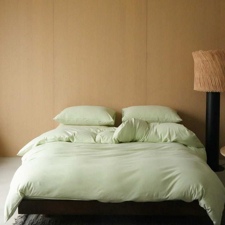 Extra-soft cotton satin duvet cover set with hotel finish and concealed zipper