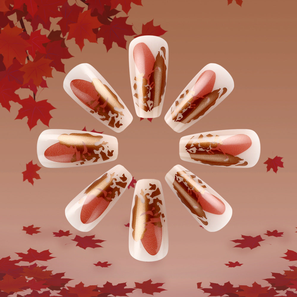 Artistic Autumn Leaf Press-On Nails Stornfield