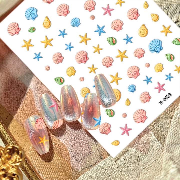 Ocean-Themed Nail Art Stickers