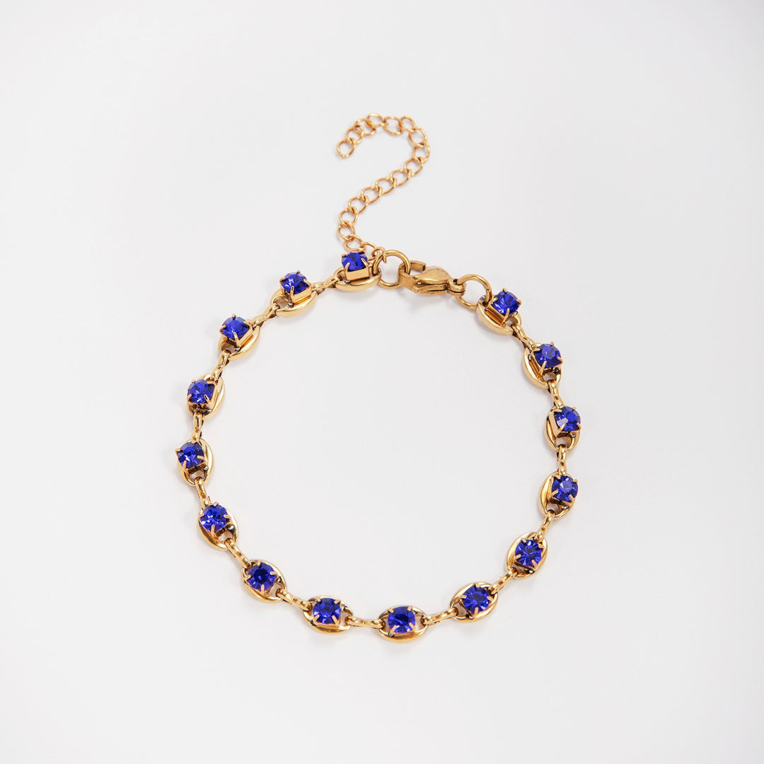 Elegant Gemstone Accent Link Bracelet Stornfield