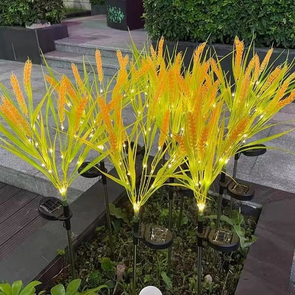 LED Illuminated Realistic Wheat Grass Garden Stake Lights Decorative Landscape Clusters Stornfield