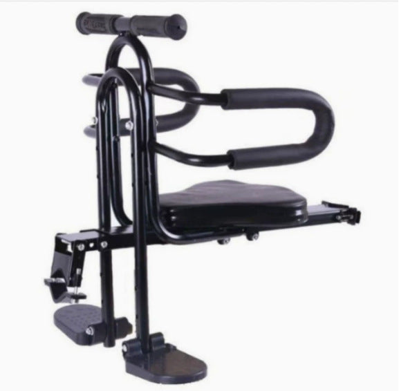 child bike seat with padded safety bar adjustable footrests and supportive reclining backrest Stornfield