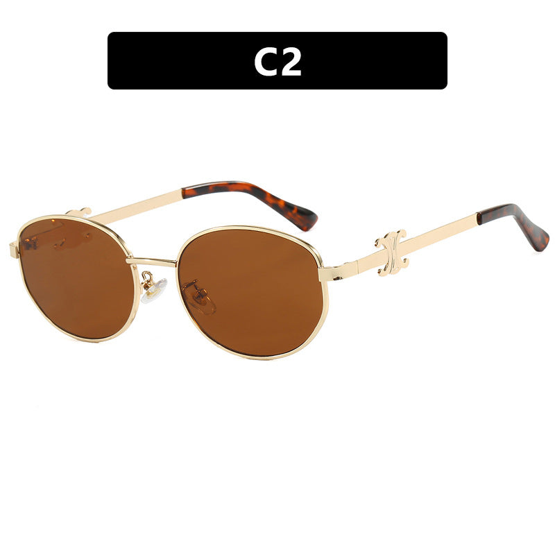 Women's stylish designer sunglasses with elegant metal frame Stornfield