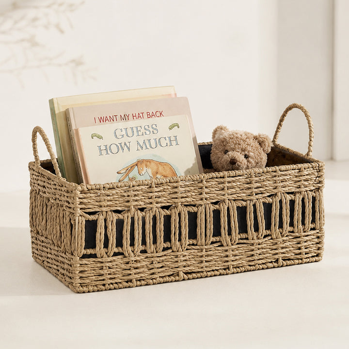 Versatile storage basket made of natural material Stornfield