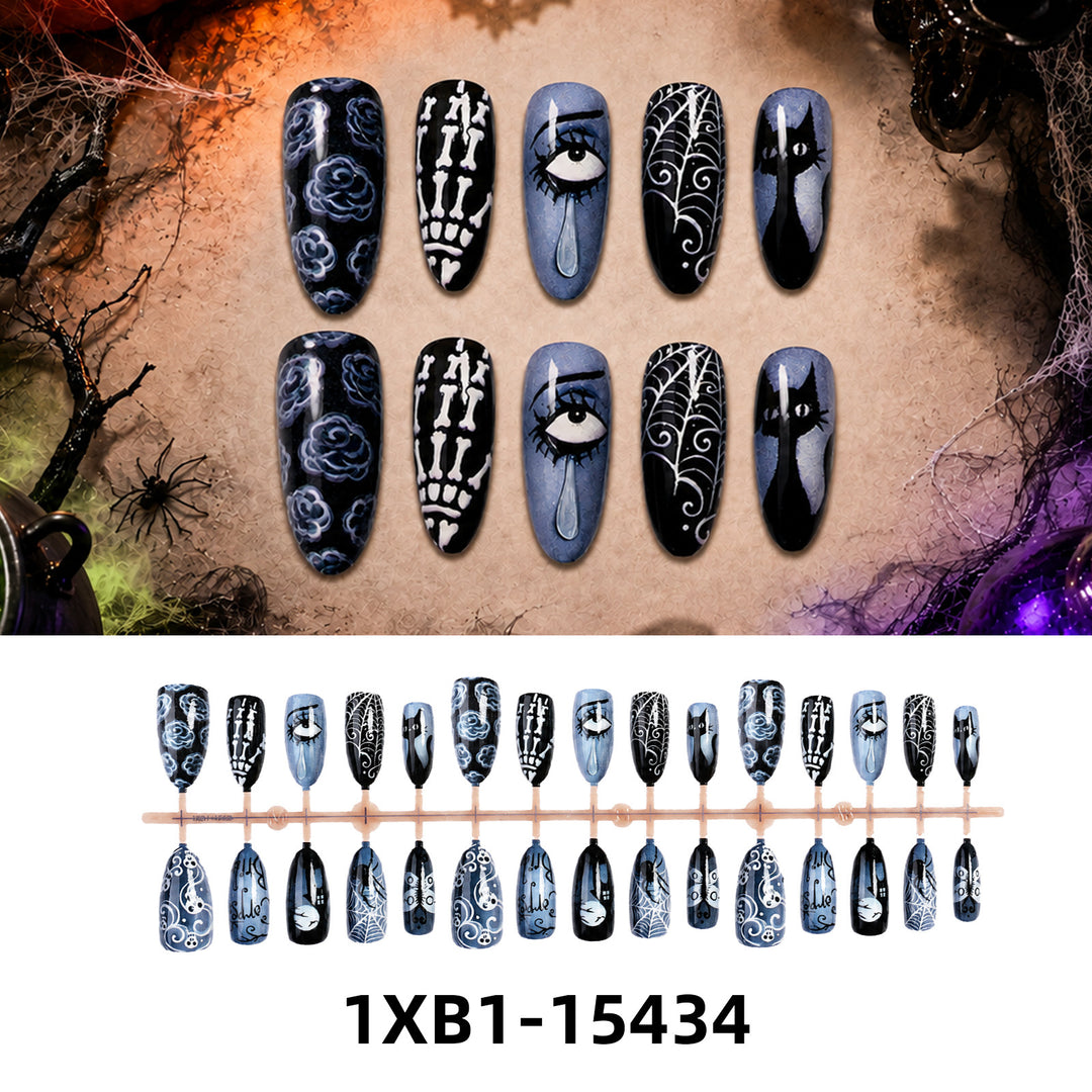 Acrylic nail set with creative Halloween motifs Stornfield