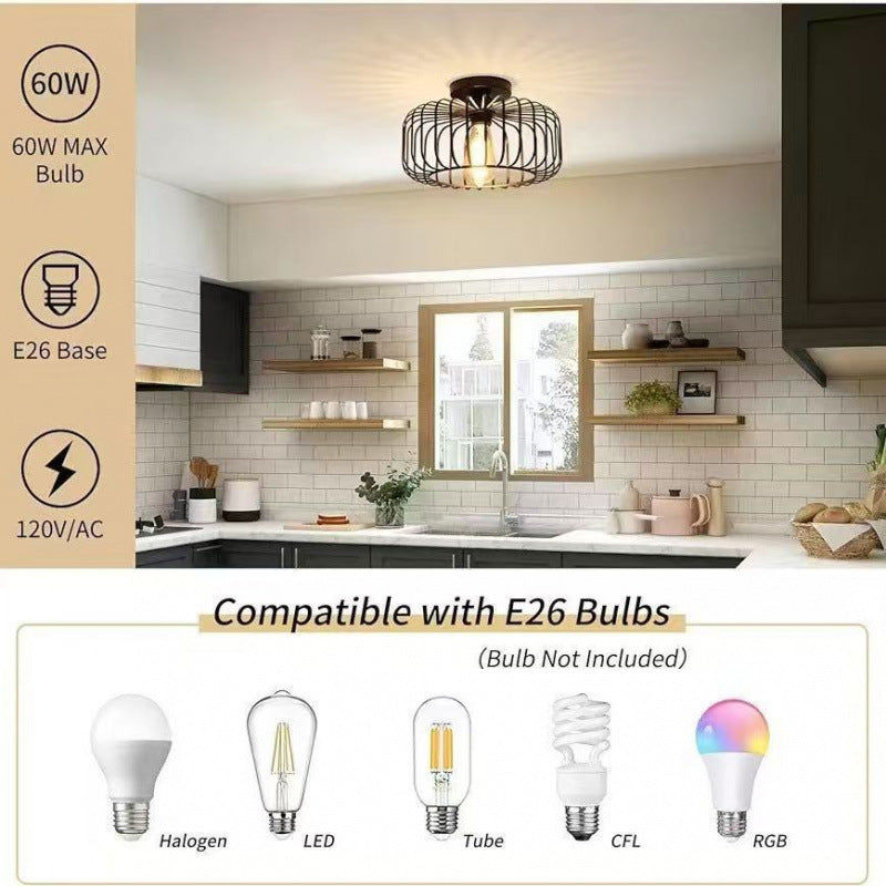 Industrial Style Ceiling Light Fixture