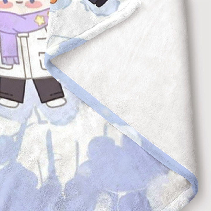 Soft Cartoon-Themed Fleece Throw Blanket