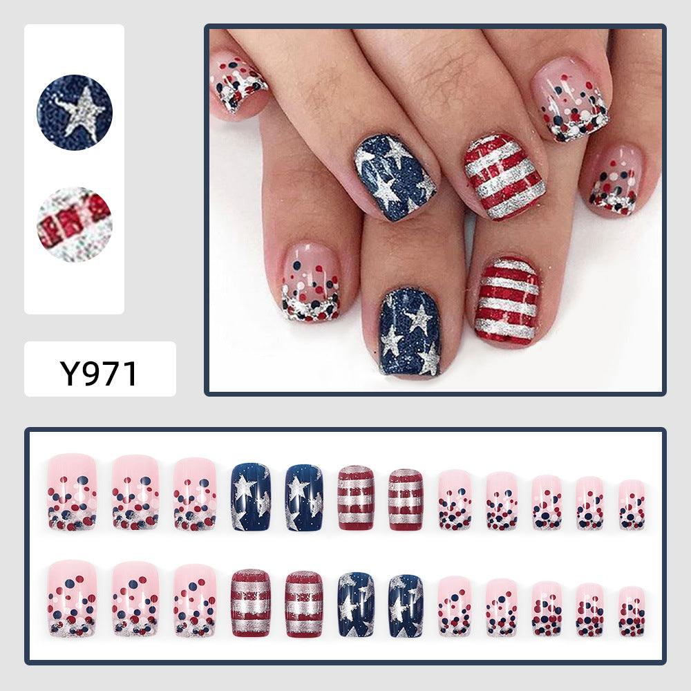 Artificial nails with patriotic motif Stornfield