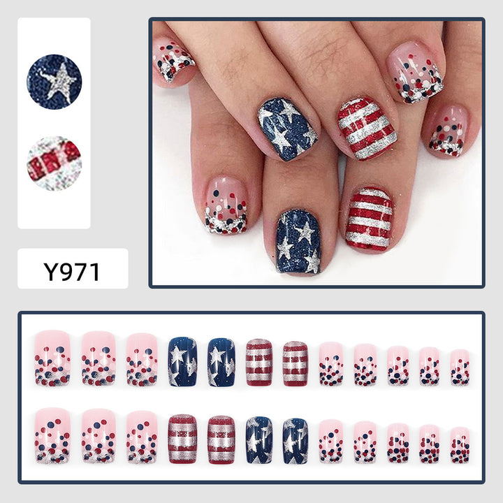 Artificial nails with patriotic motif Stornfield