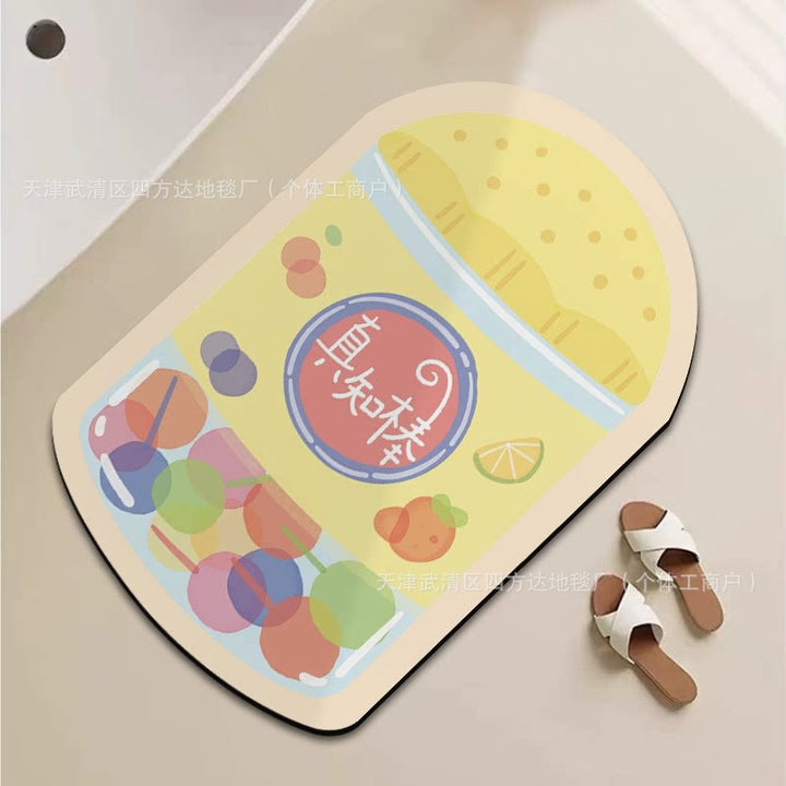 Playful Fruit-Themed Bath Mat