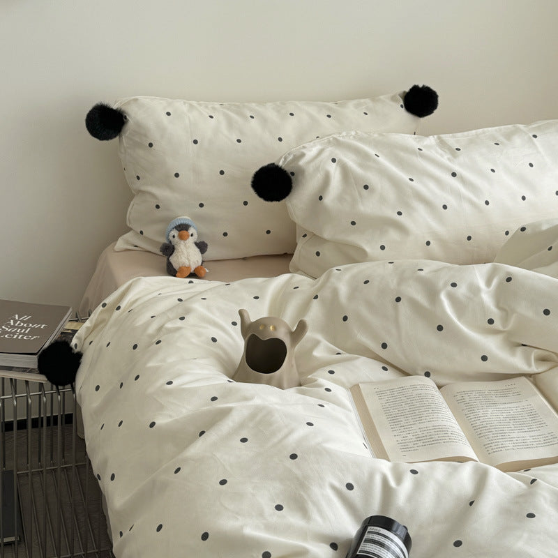 Cozy Polka Dot Duvet Cover Set