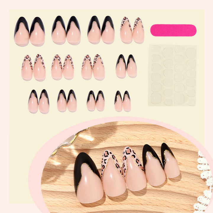 Artificial nail set with glamorous leopard design Stornfield