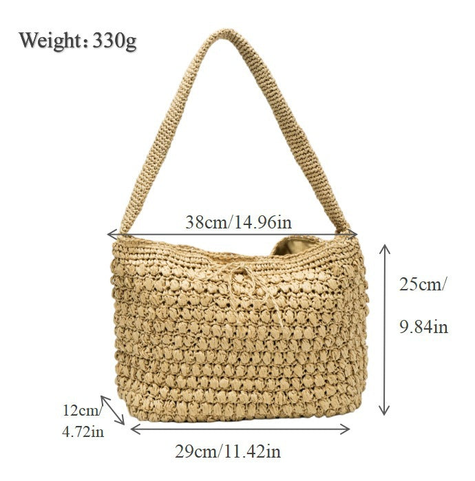 Spacious macramé bag with wide straps Stornfield
