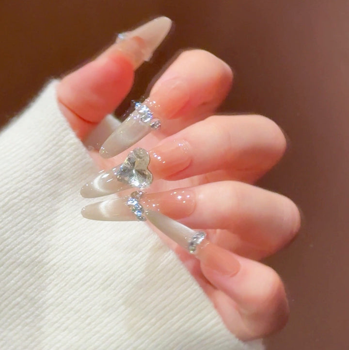 Glamorous Crystal-Embellished Stiletto Press-On Nails Stornfield