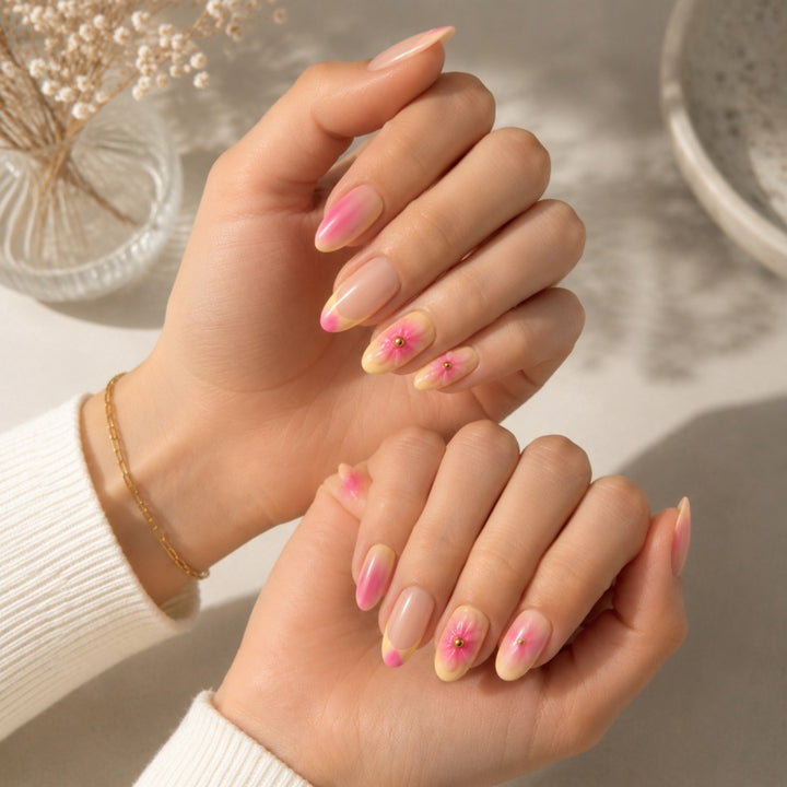 Artistic Floral Press-On Nail Set Stornfield 1787395270