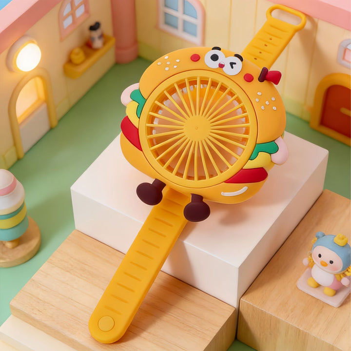 Ladies Portable USB Hand Fan in Fun Fries Design Stornfield