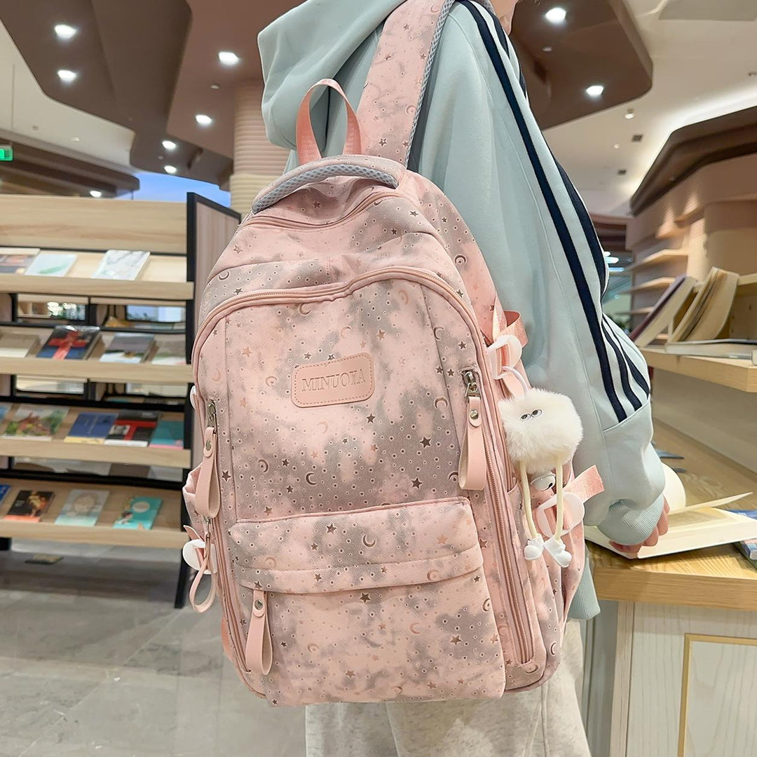 Trendy Stars and Moons Patterned Backpack Stornfield