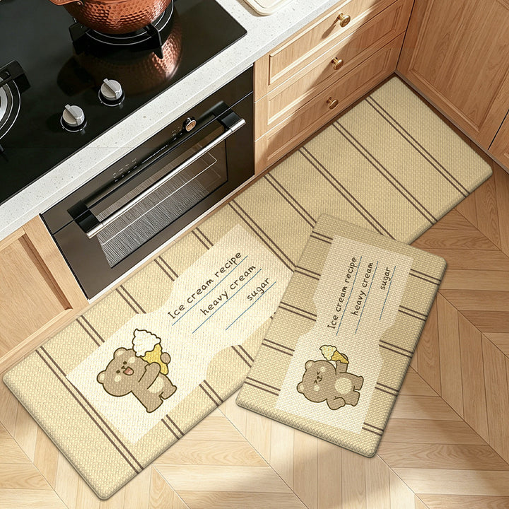 Playful Animal Themed Kitchen Comfort Mat