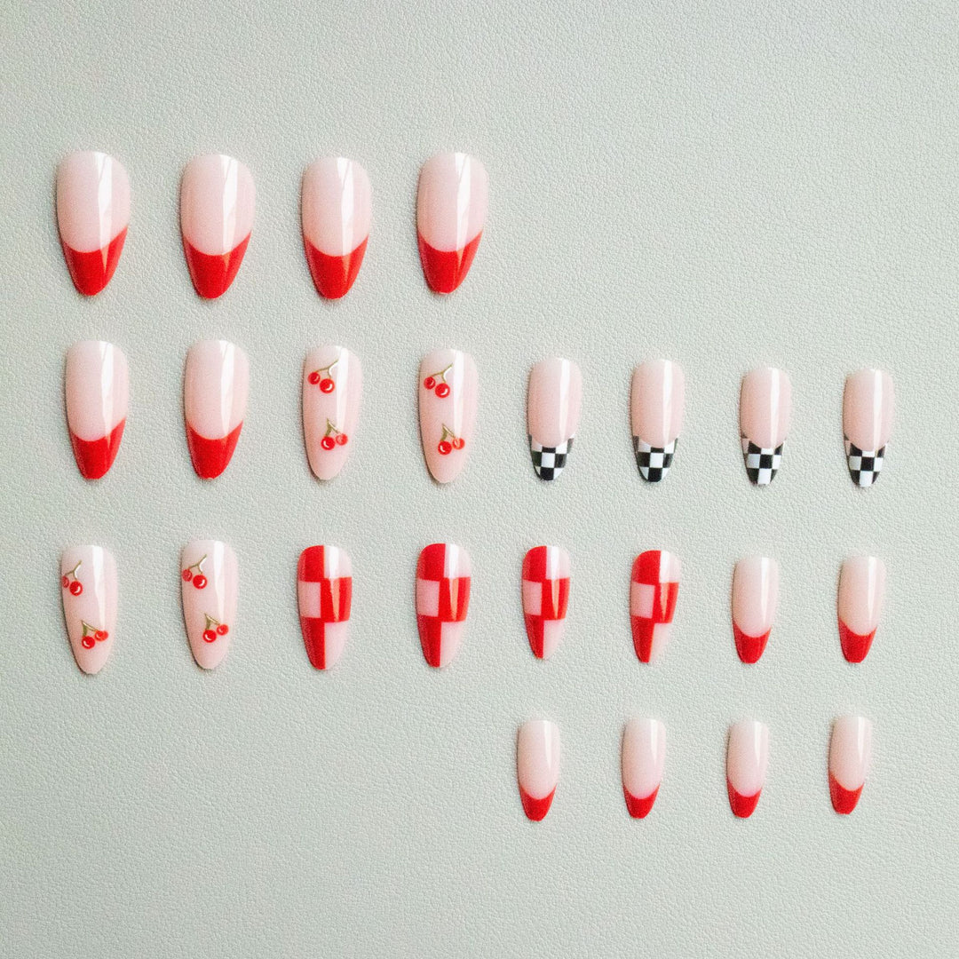 Creative Cherry Pattern Nail Art Set