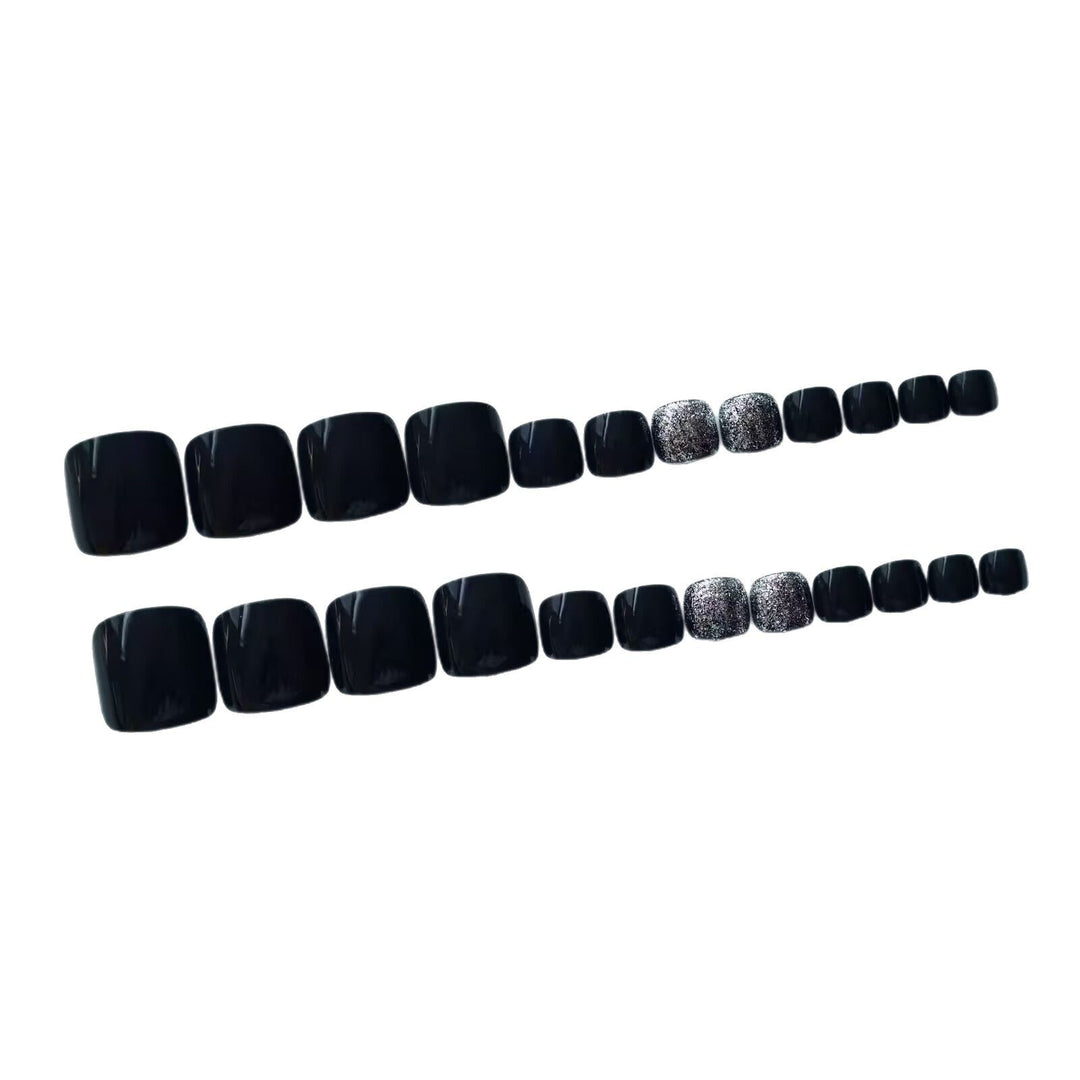 Stylish Glittered Pedicure Nail Art Stornfield