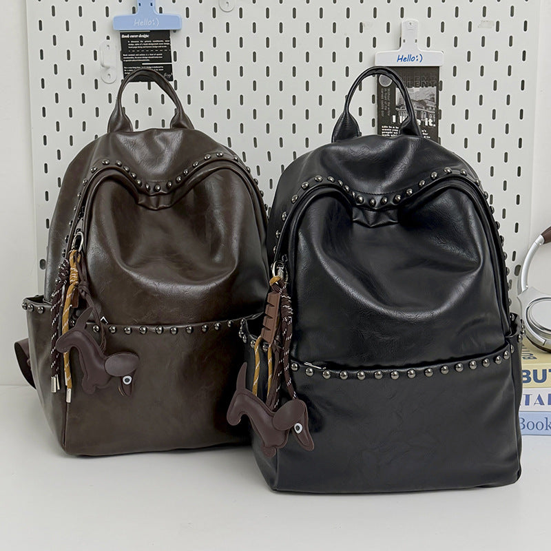 Casual Leather Backpack Stornfield