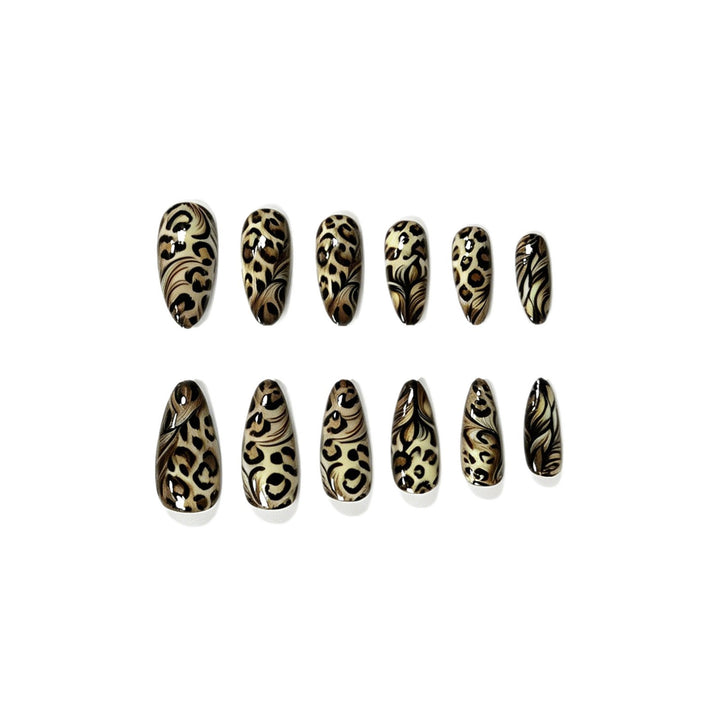 Premium Artistic Leopard Print Nail Enhancements Stornfield