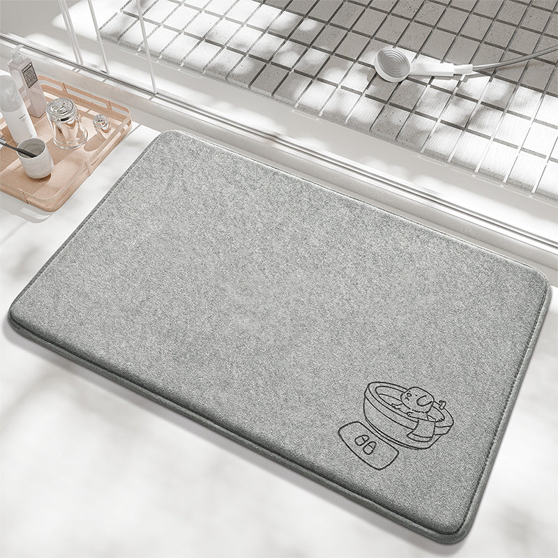 Playful Bunny Design Bath Mat Stornfield