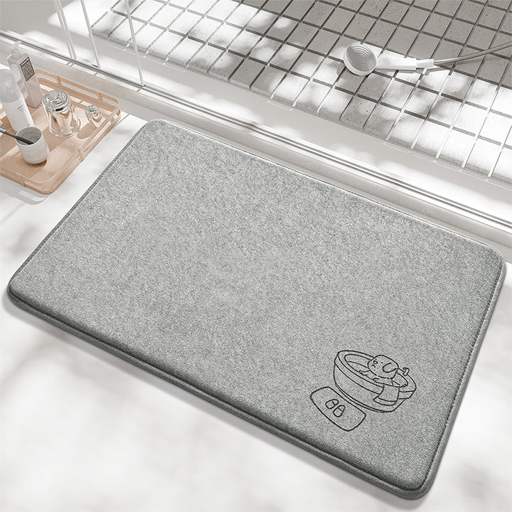 Playful Bunny Design Bath Mat Stornfield
