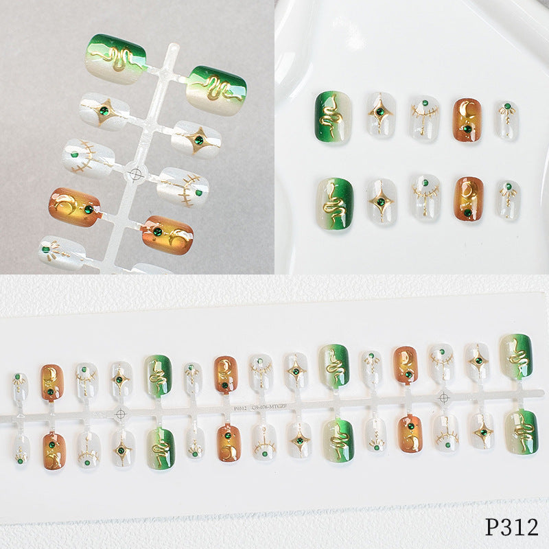 Elegant Floral Design Press-On Nails Stornfield