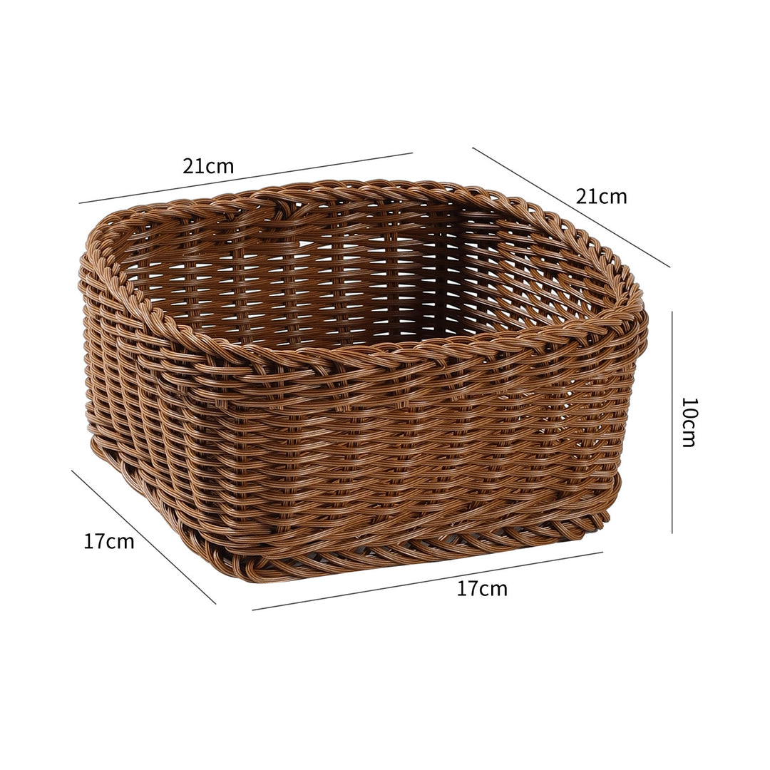 Unisex Rectangular Storage Basket with Sturdy Woven Stornfield