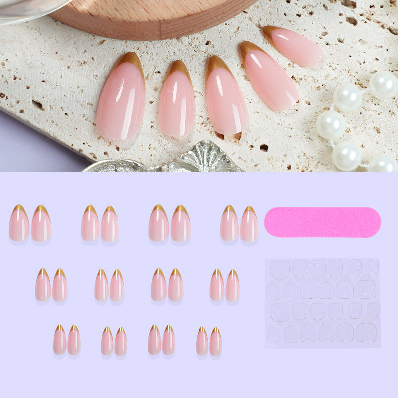 Artifice nail set with elegant gold gradient Stornfield