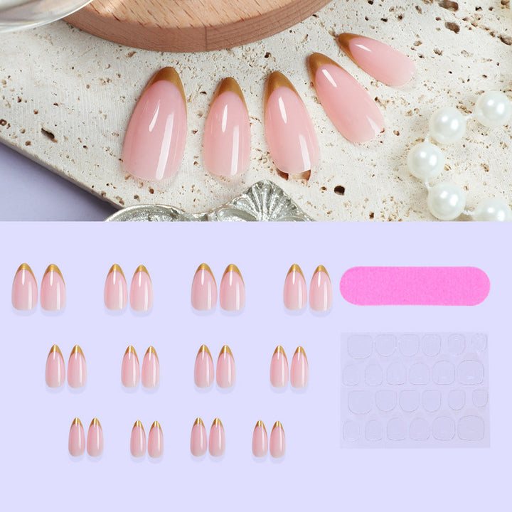 Artifice nail set with elegant gold gradient Stornfield