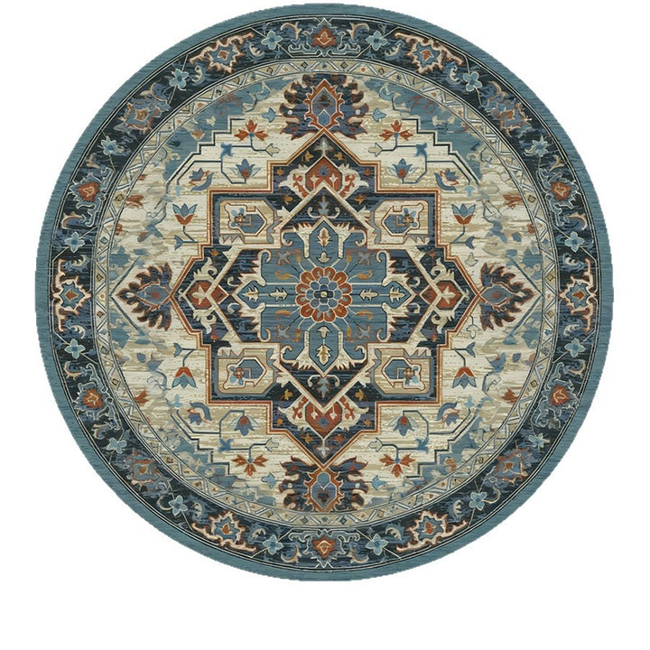 Vintage-Inspired Round Area Rug