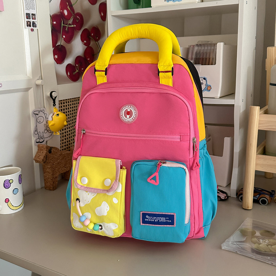 Color Block Multi-Functional Backpack Stornfield